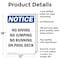 Signmission No Diving No Jumping No Running, 12 in W x Rectangle, Aluminum OS-2PACK-NS-A-1218-V-14483 - alternate 3